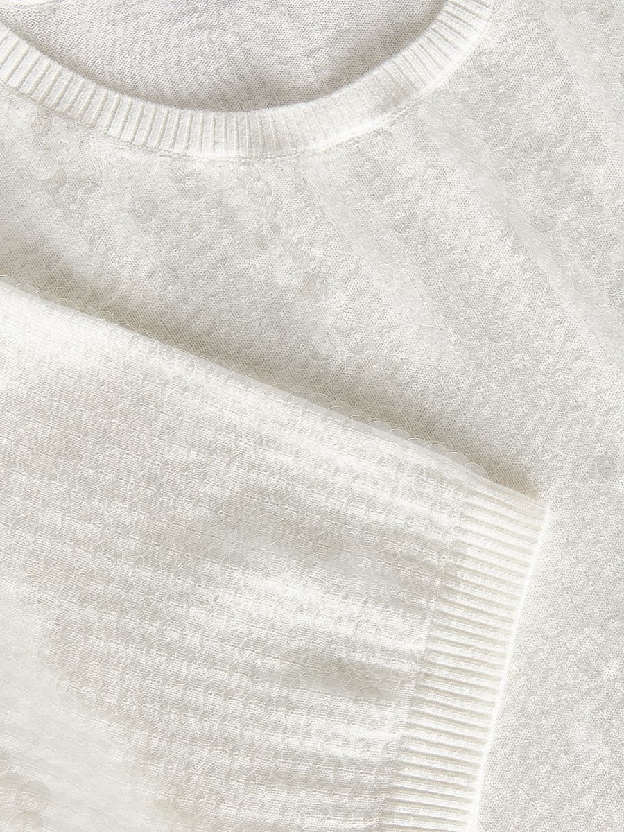 Sequin jumper - cream - RESERVED - 5
