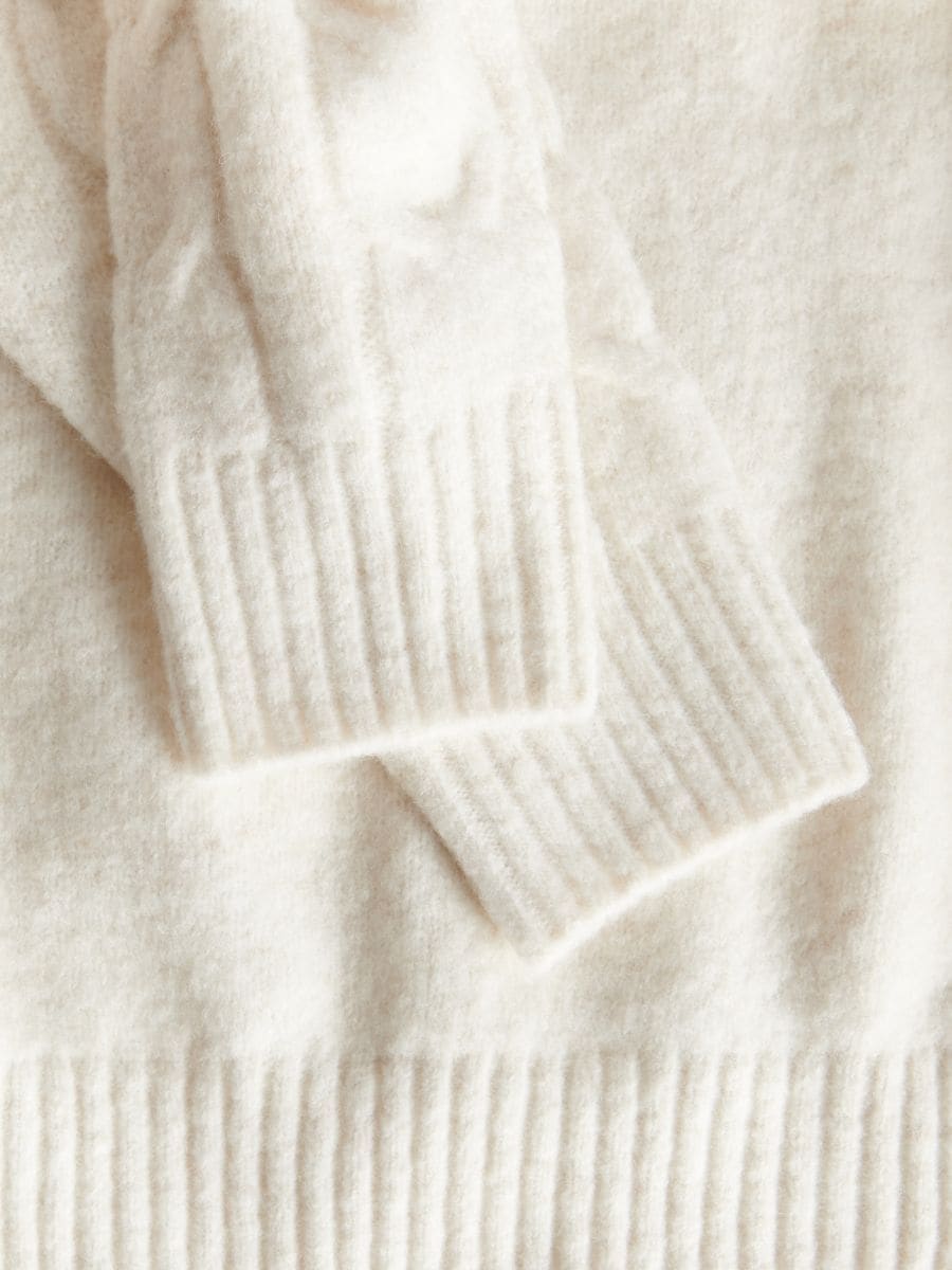 Pullover mit Zopfmuster - beige - RESERVED - 5