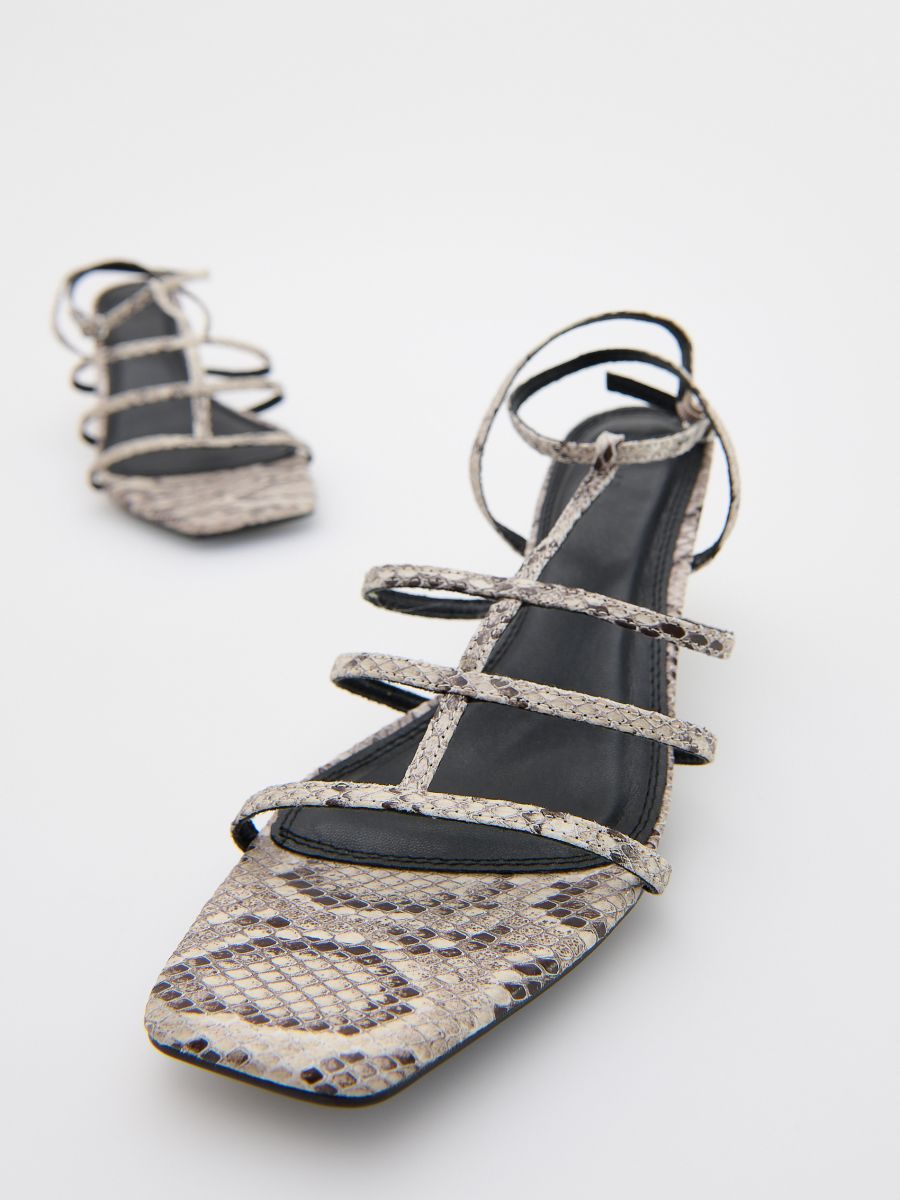Snakeskin pattern sandals - multicolor - RESERVED - 5