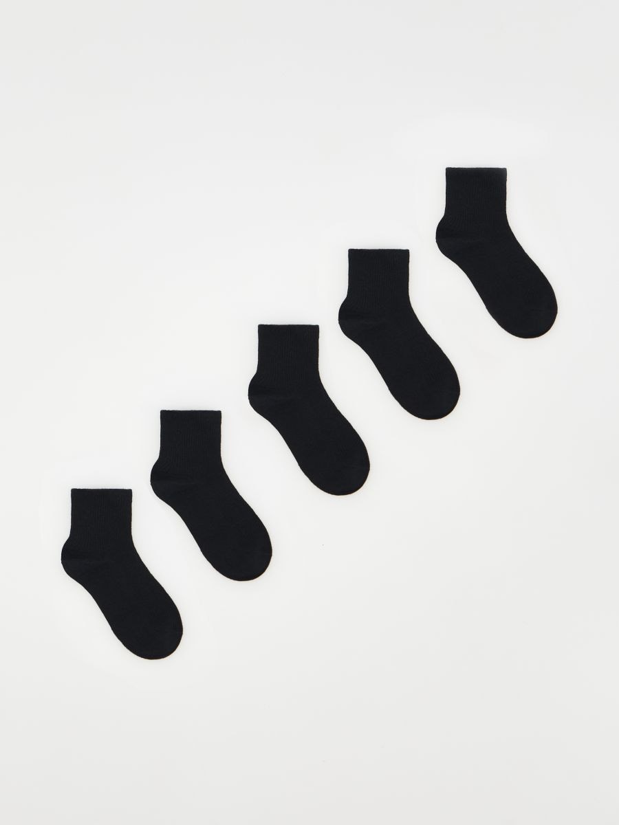 Pack de 5 pares de calcetines - negro - RESERVED