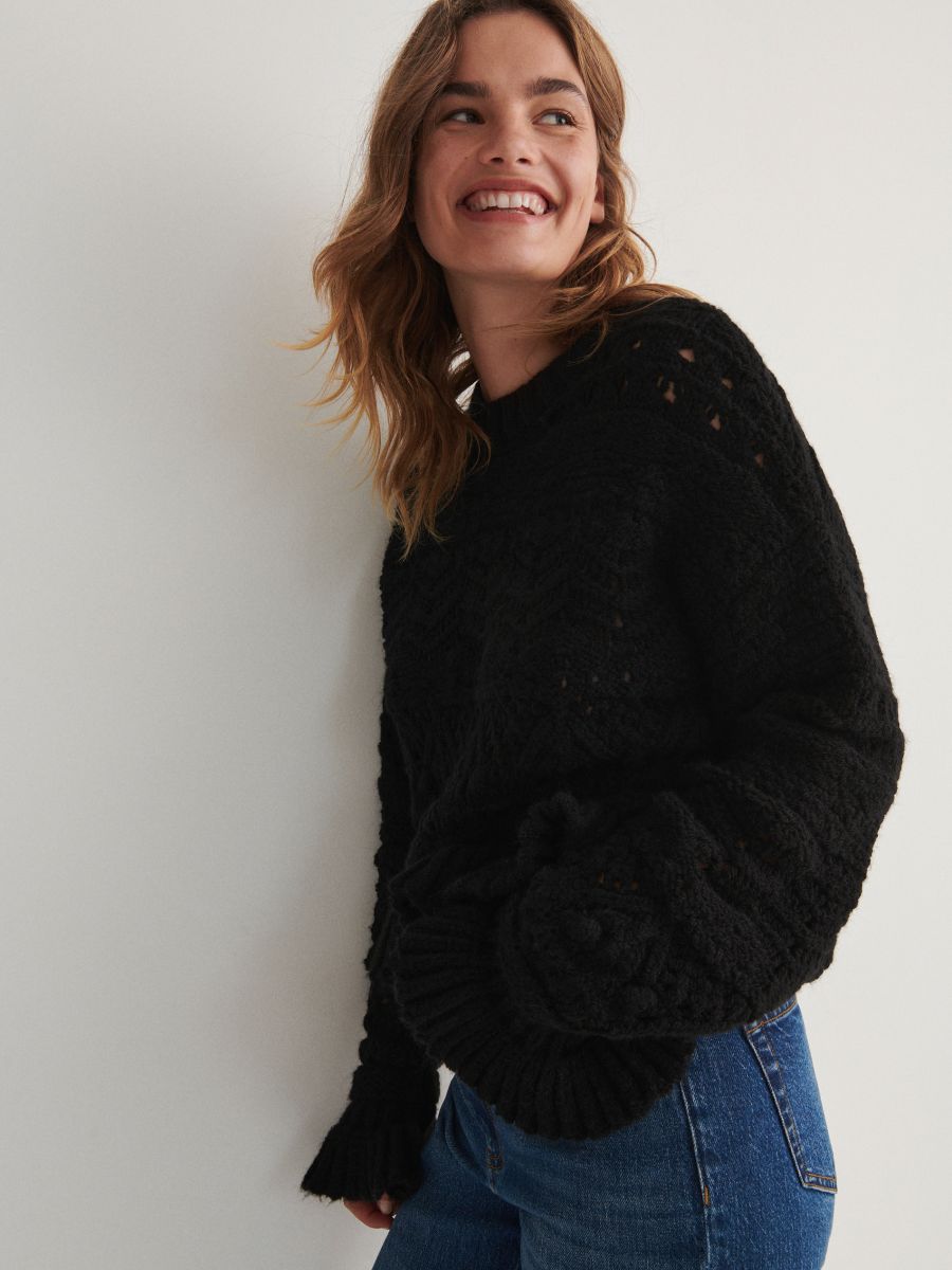 Jumper with cat - black - RESERVED - 3