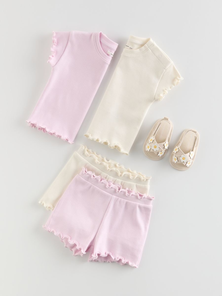 Komplet s visokim sadržajem pamuka - pastelno pink - RESERVED