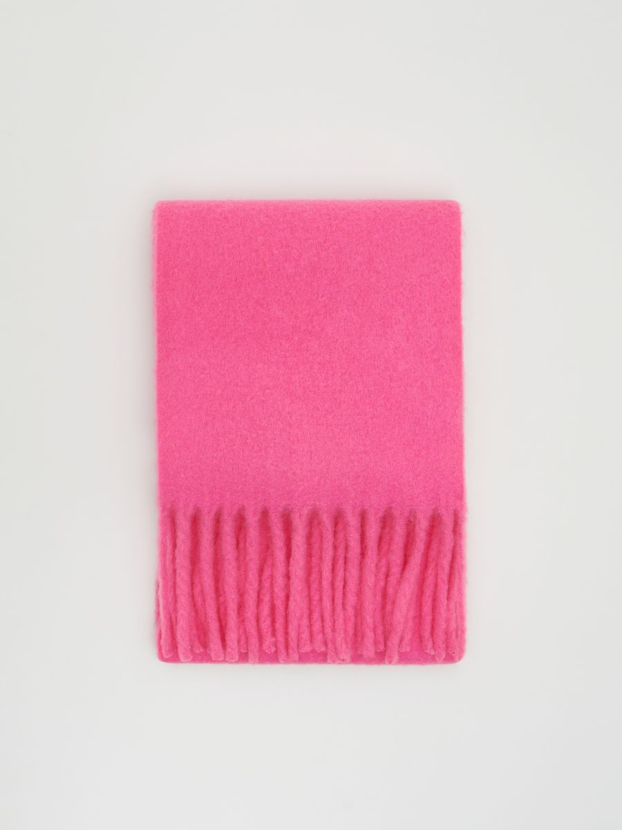 Scarf with fringes - fuchsia - RESERVED - 2