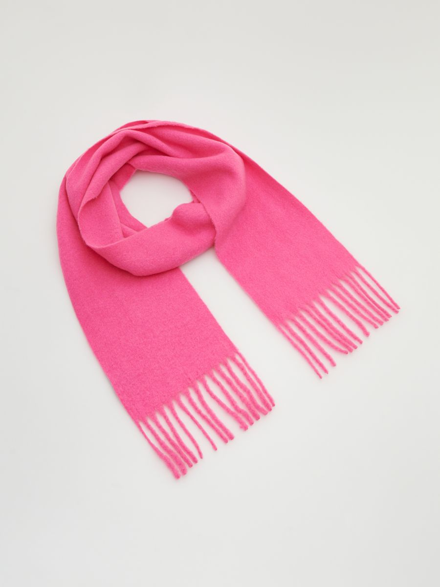 Scarf with fringes - fuchsia - RESERVED - 3