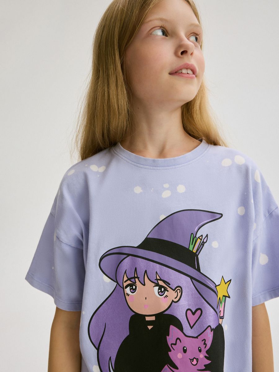 T-shirt with print - violet - RESERVED - 4