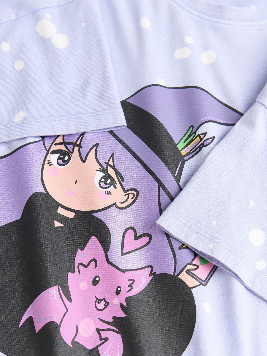 T-shirt with print - violet - RESERVED - 2
