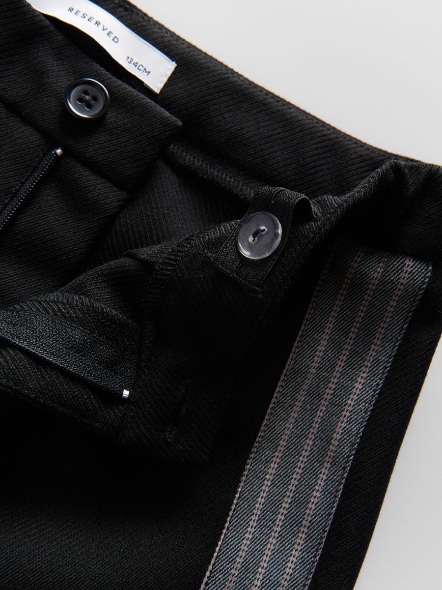 Elegant trousers with side stripe - black - RESERVED - 4