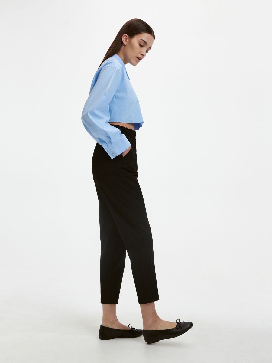 Paperbag pantalone - crno - RESERVED - 4