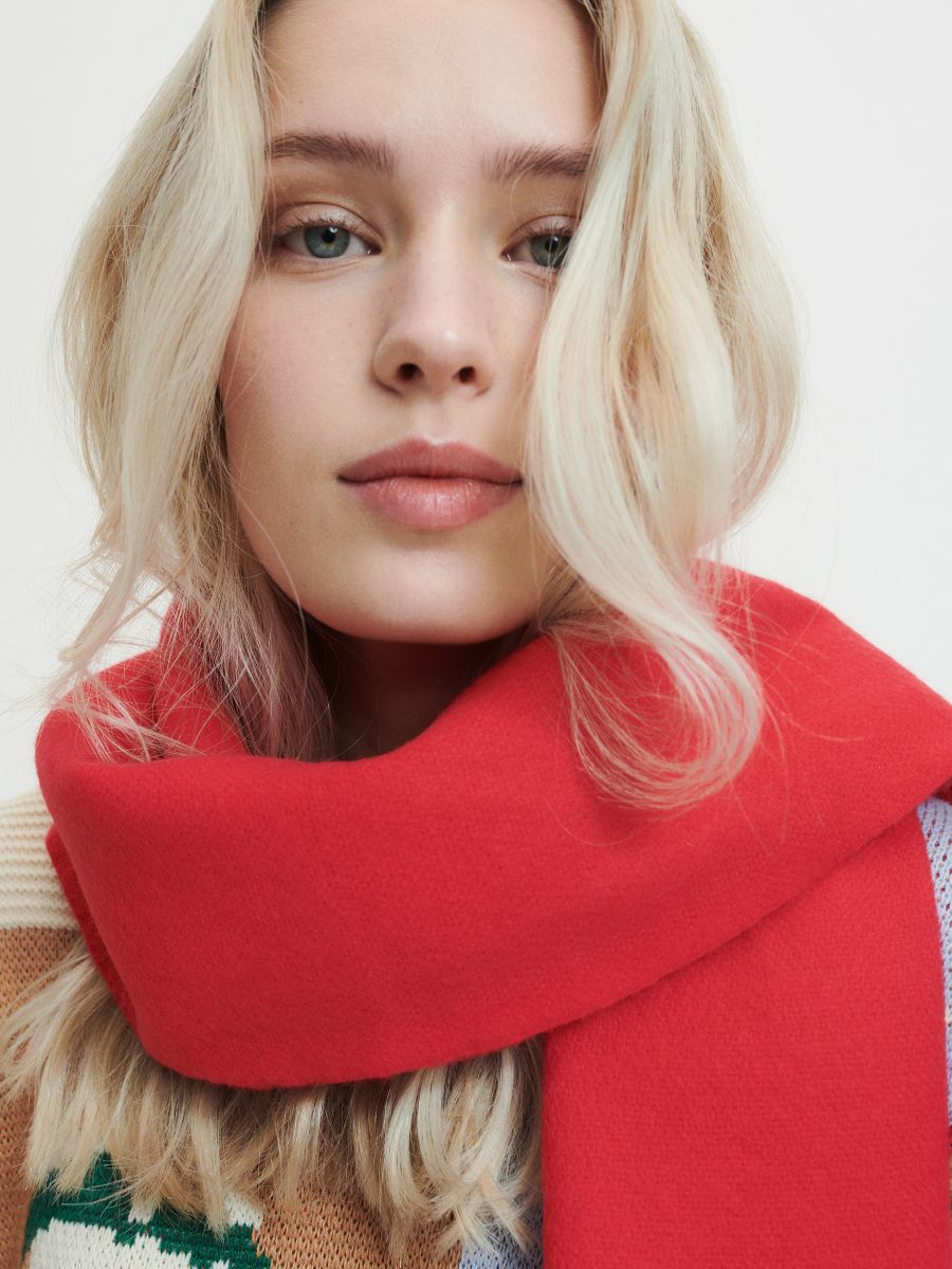 Plain scarf - red - RESERVED - 2
