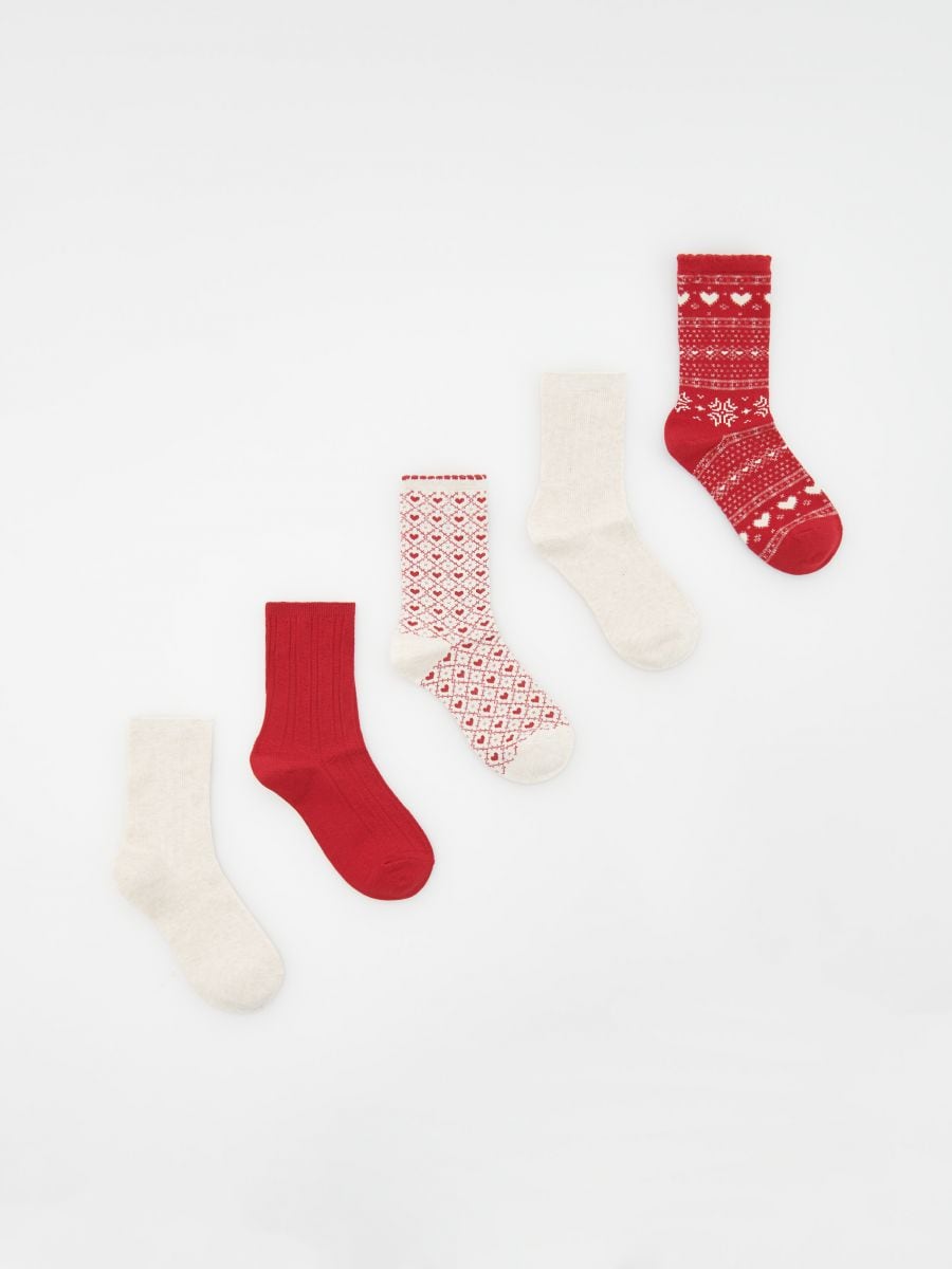 Pack de 5 pares de calcetines Color rojo - RESERVED - 7894V-33X