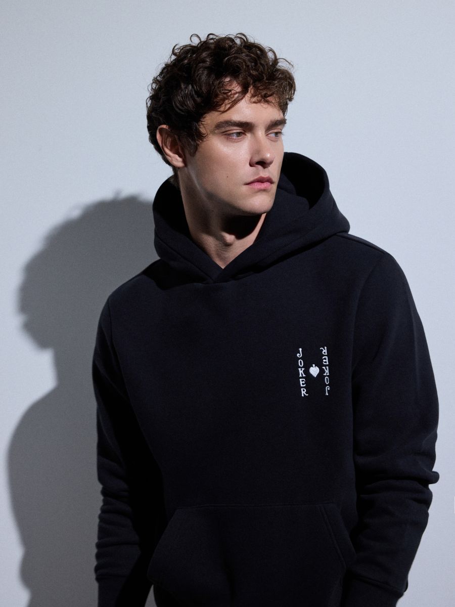 Sweat avec imprimé dans le dos - noir - RESERVED
