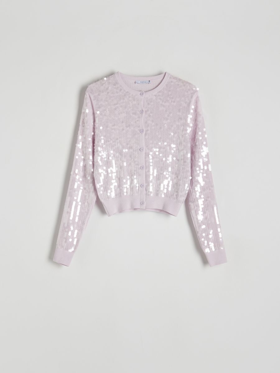 Sequin cardigan - lavender - RESERVED - 5