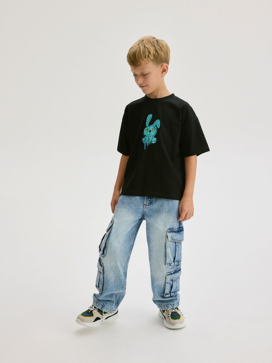 BOYS` T-SHIRT - crno - RESERVED