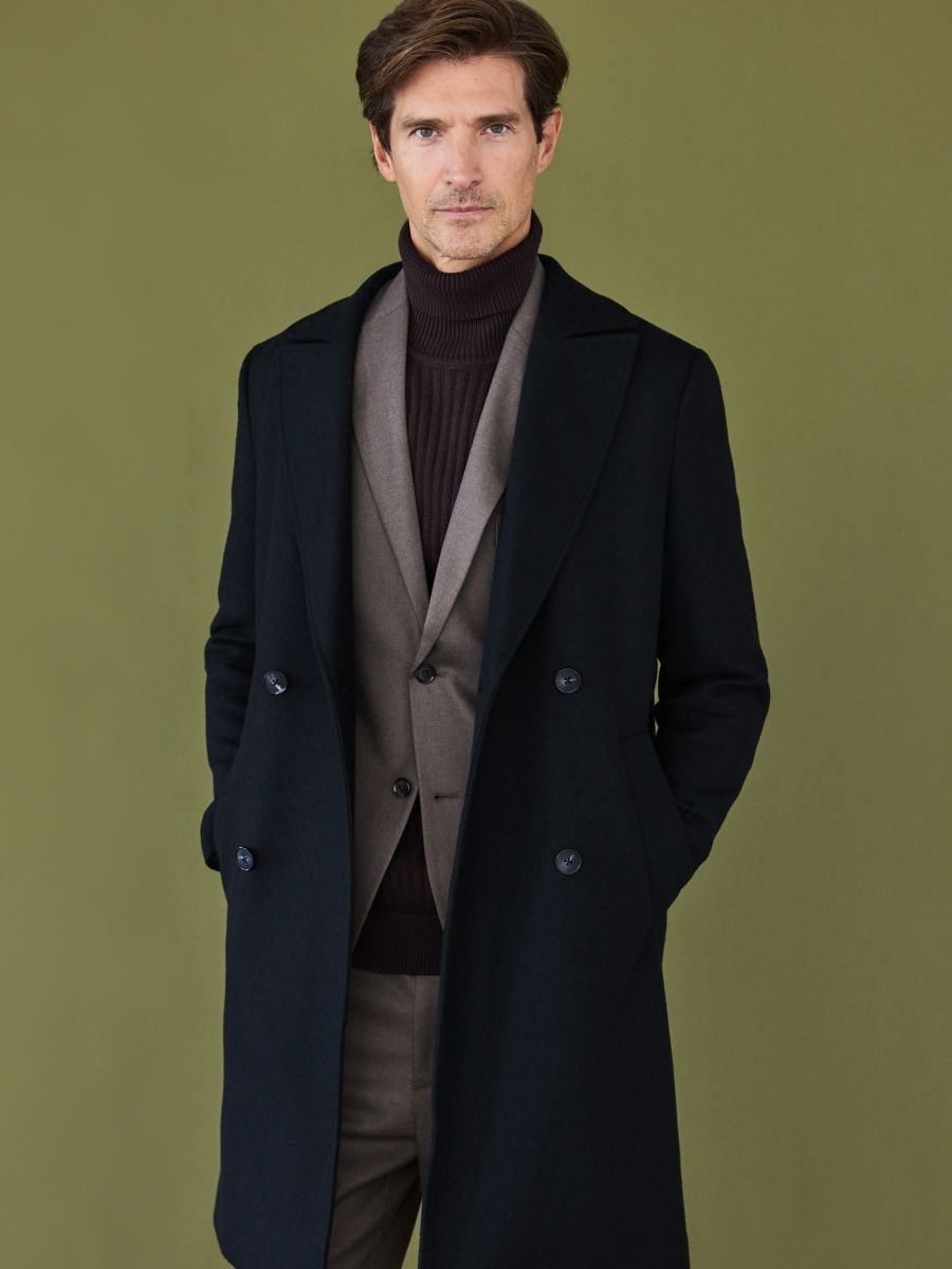 Wool blend coat - black - RESERVED