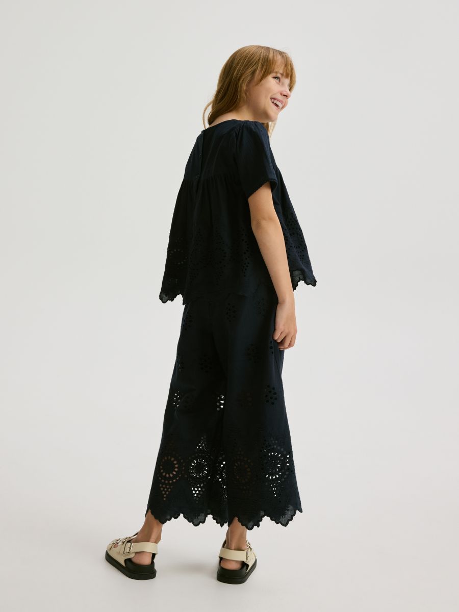 Double-layered trousers - steel blue - RESERVED - 5