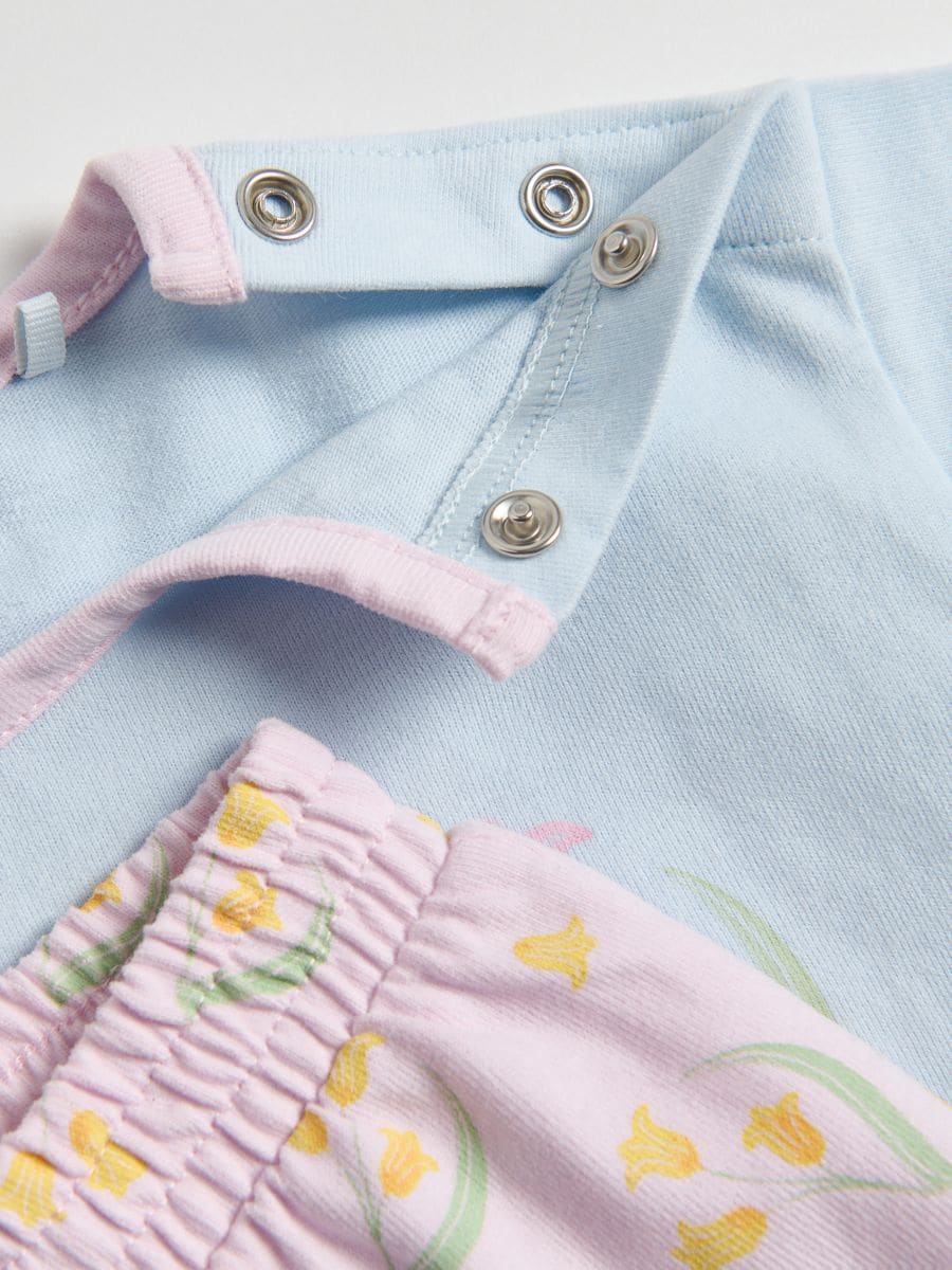 Ensemble en coton majoritaire - bleu pâle - RESERVED - 3