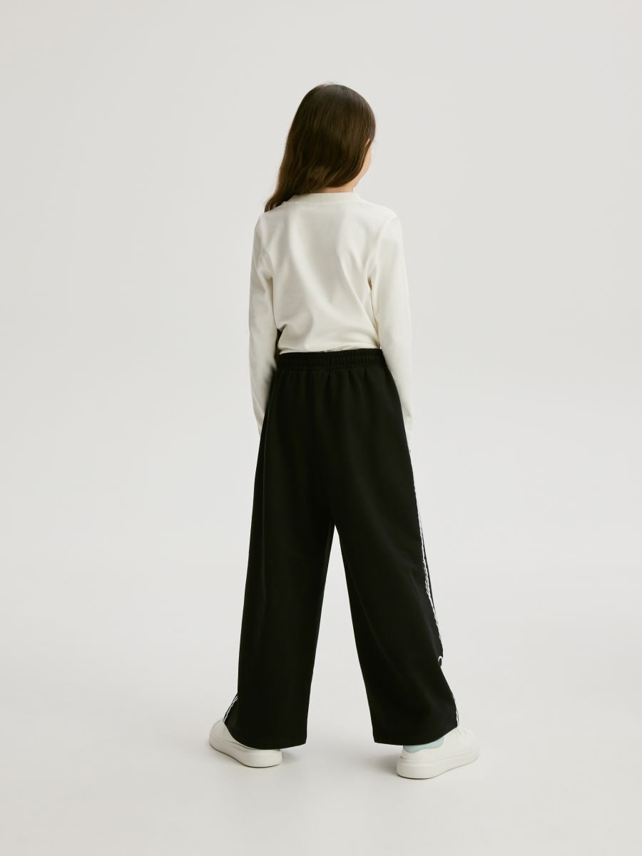 Trousers with side stripe - black - RESERVED - 2
