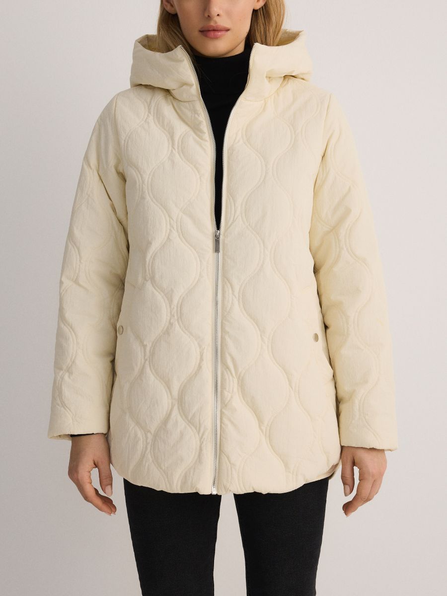 Oversized padded jacket - nude - RESERVED - 2