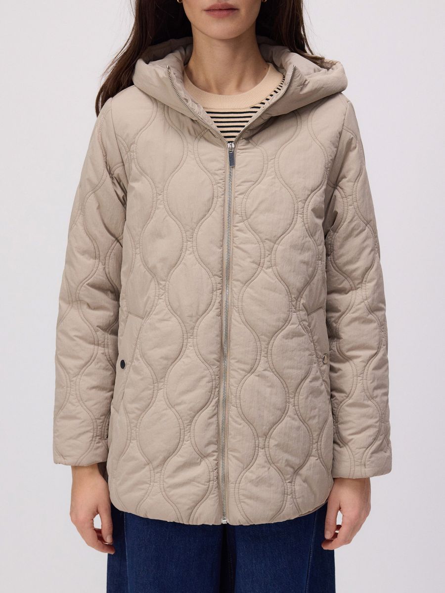 Oversized padded jacket - light olive - RESERVED - 2