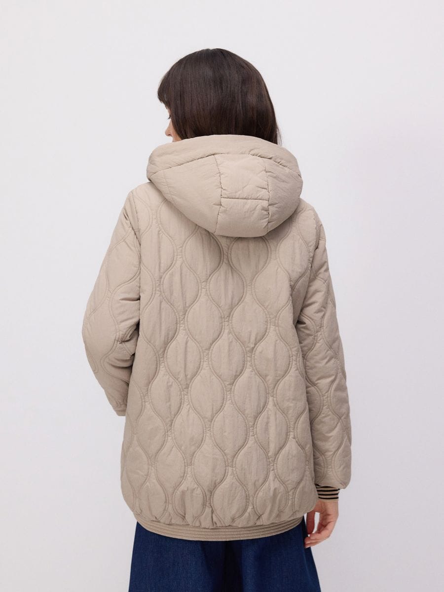 Oversized padded jacket - light olive - RESERVED - 3