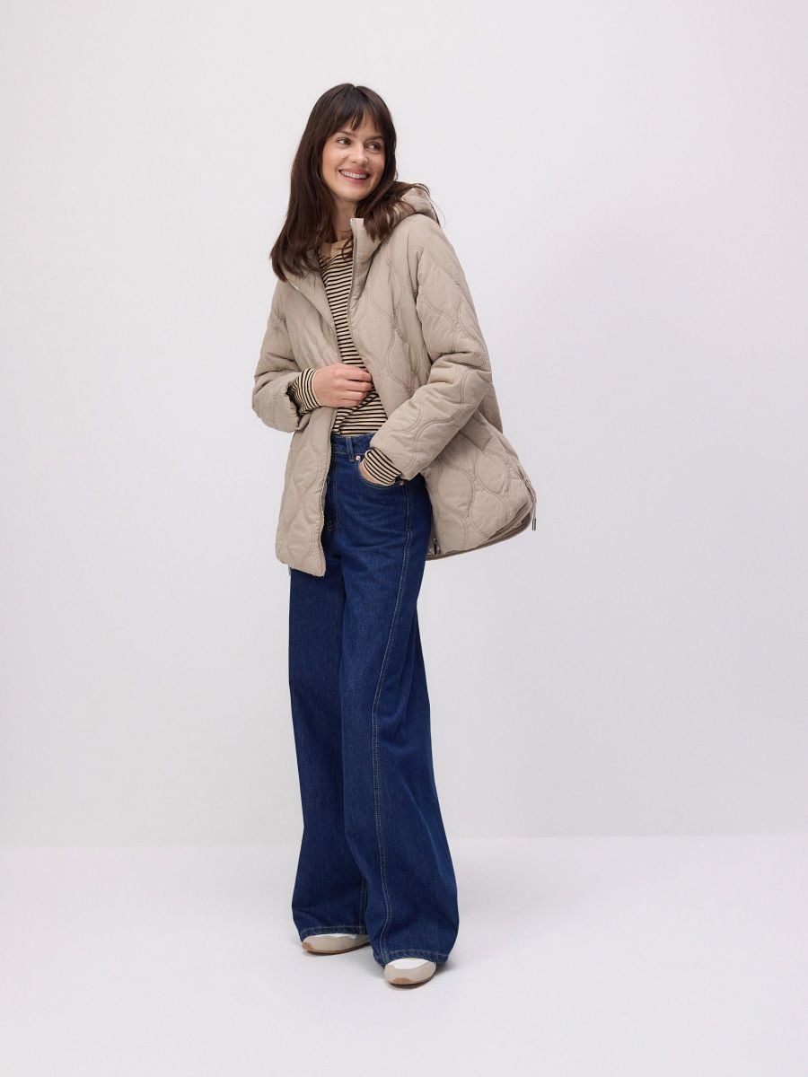 Oversized padded jacket - light olive - RESERVED - 5