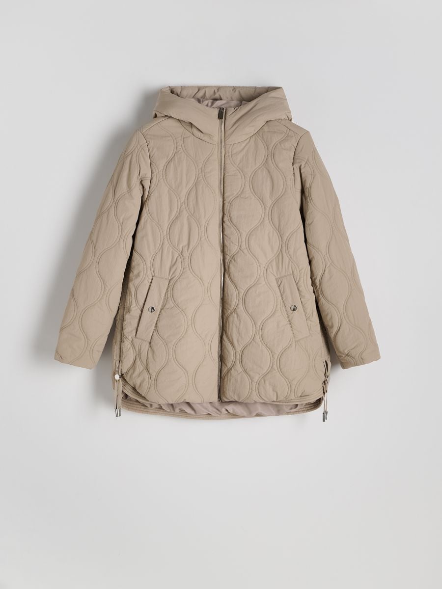Oversized padded jacket - light olive - RESERVED - 6
