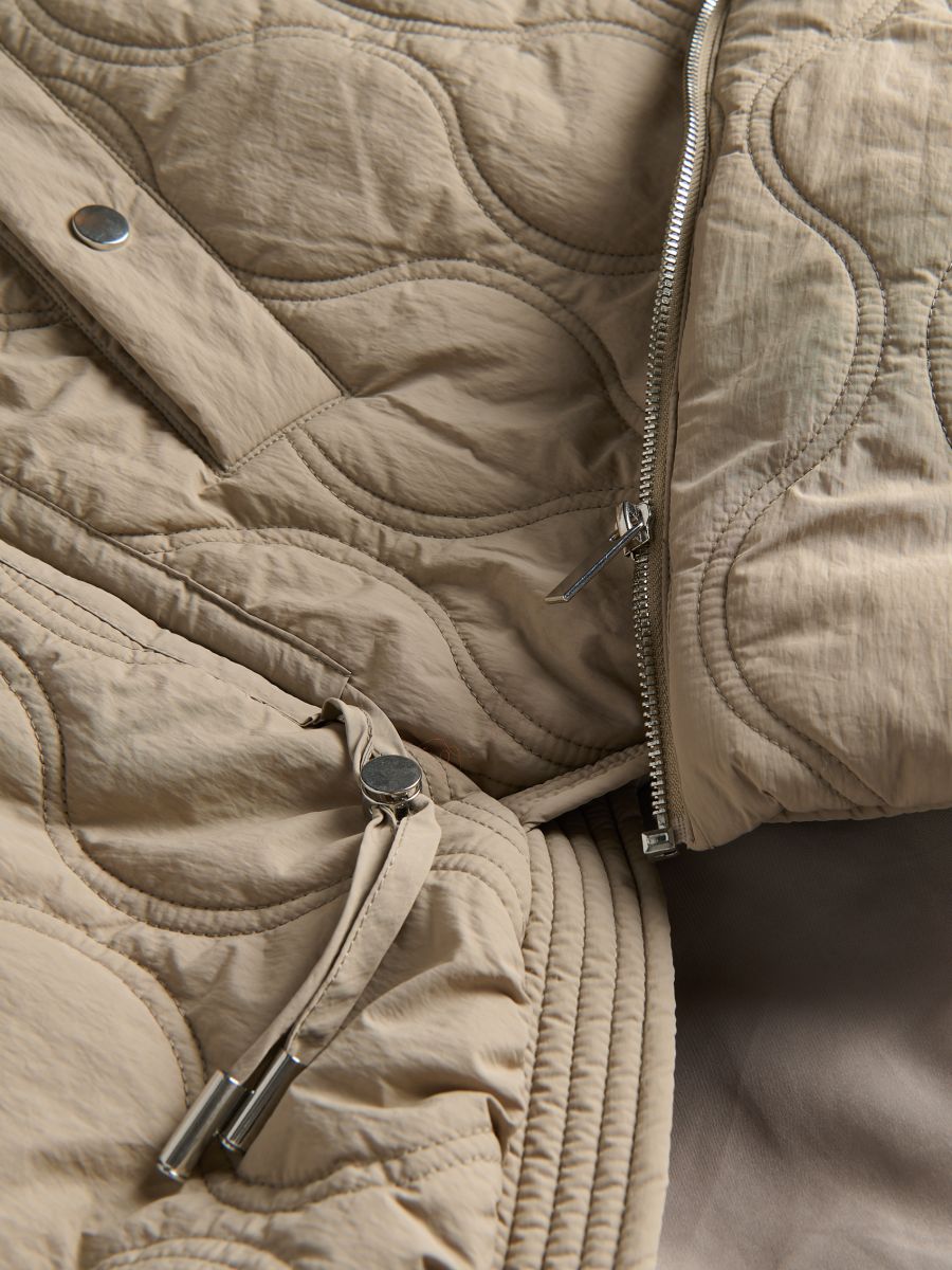 Oversized padded jacket - light olive - RESERVED - 7