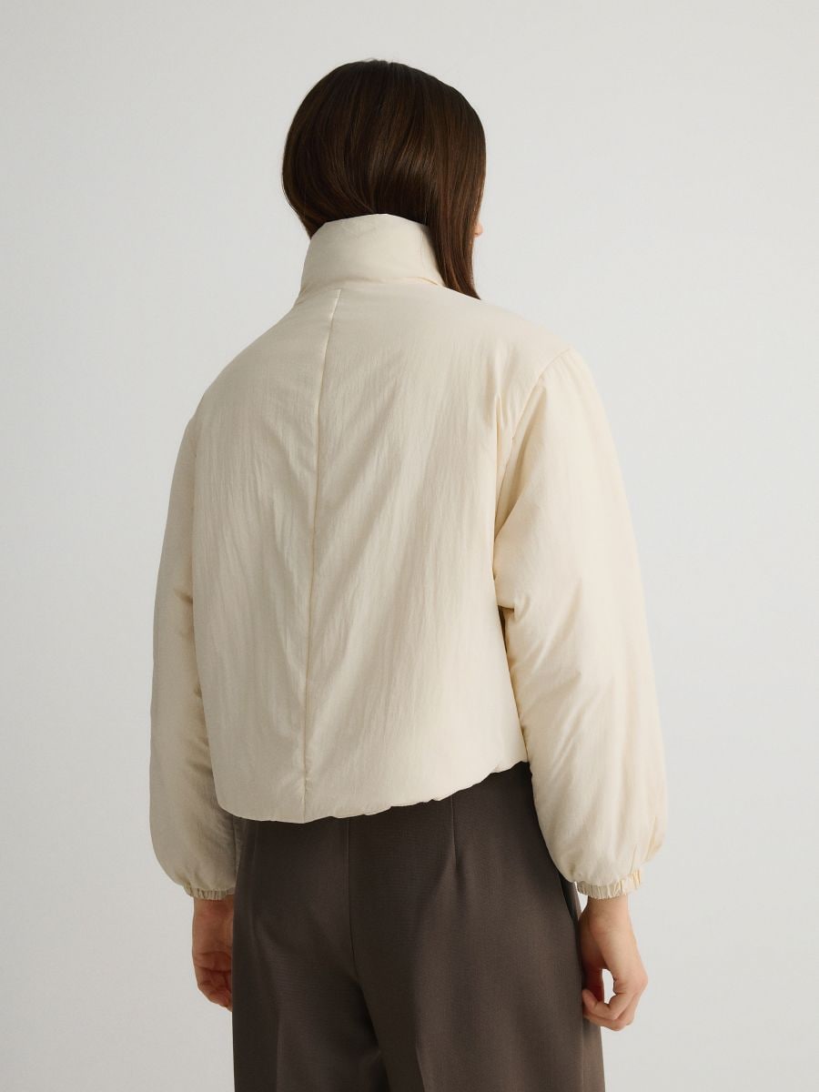 Oversized bomber jacket with lining - cream - RESERVED - 5