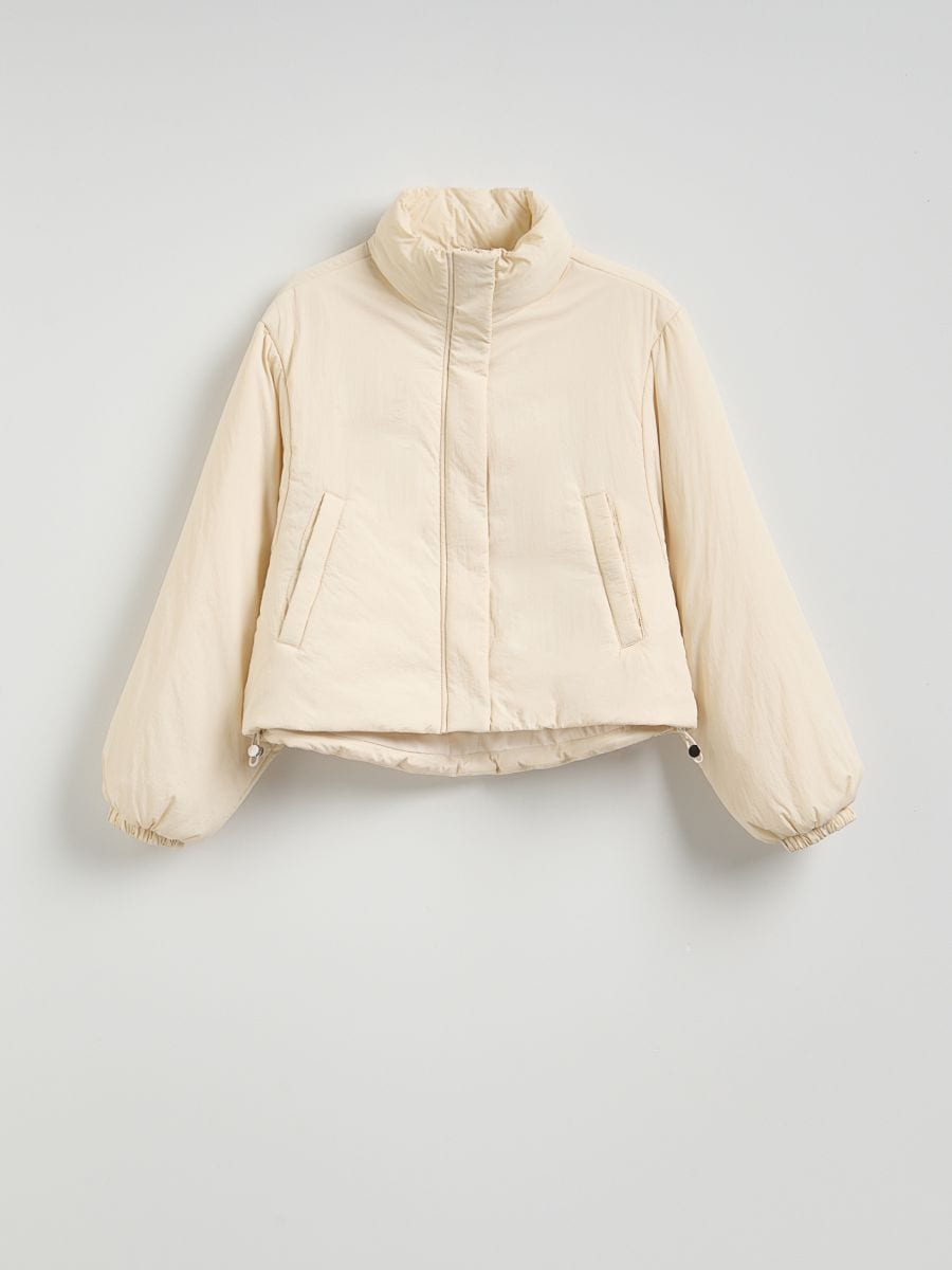 Oversized bomber jacket with lining - cream - RESERVED - 5