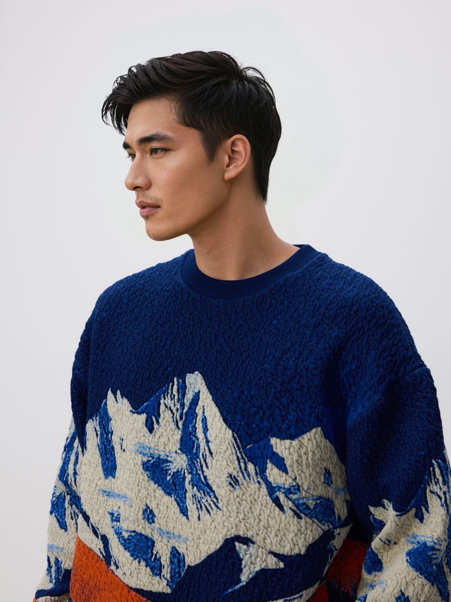 Dukserica s printom - mornarsko - RESERVED