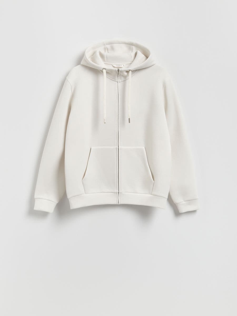 Regular fit hoodie - cream - RESERVED