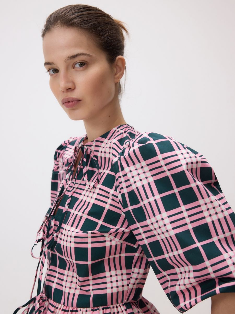 Camicia con peplum e fiocco - multicolore - RESERVED - 2