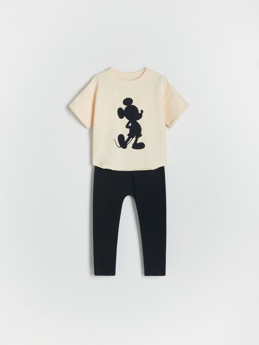 BOYS` T-SHIRT & TROUSERS - кремаво - RESERVED