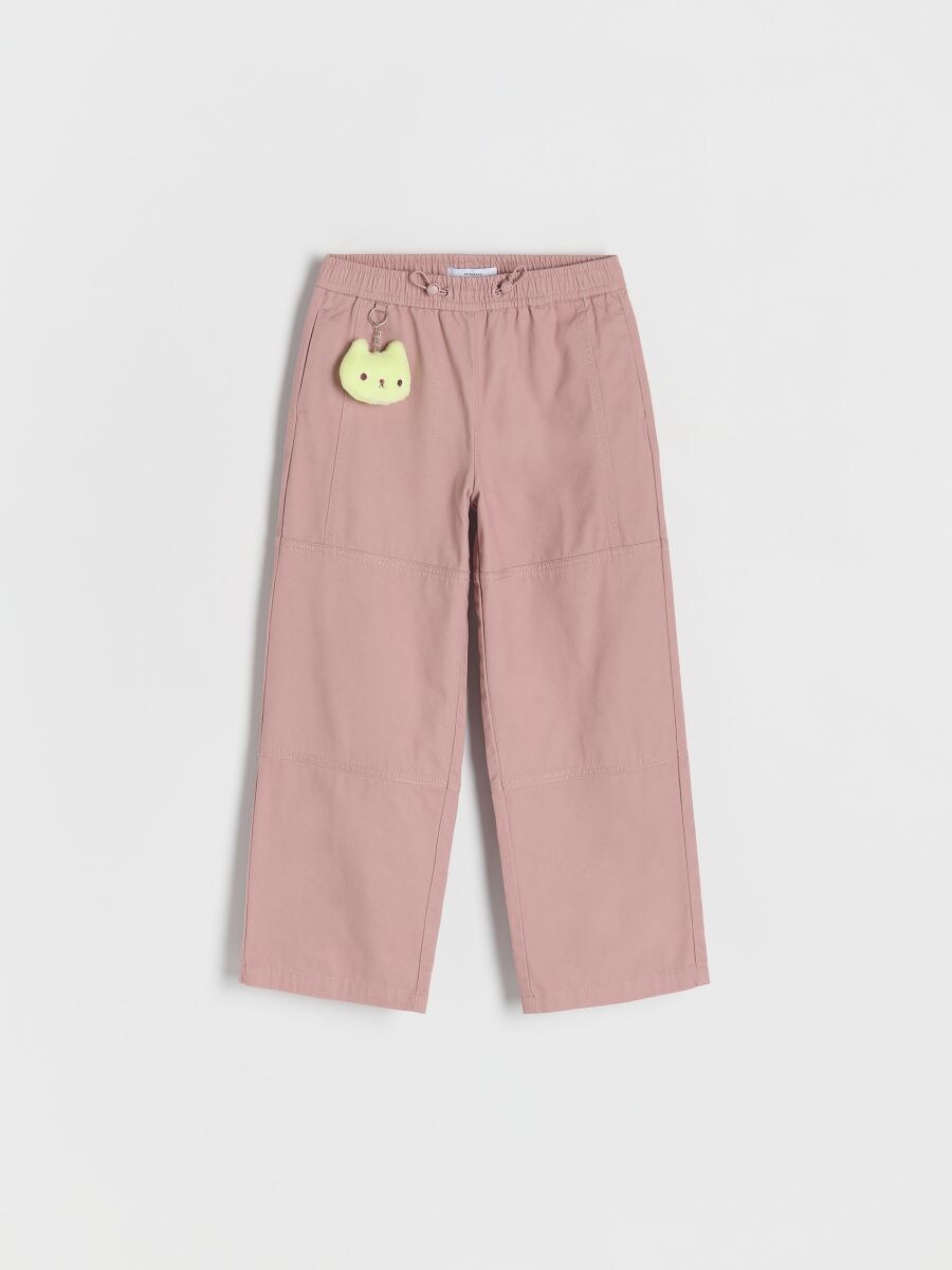 GIRLS` TROUSERS & PENDANT - prljavo roze - RESERVED