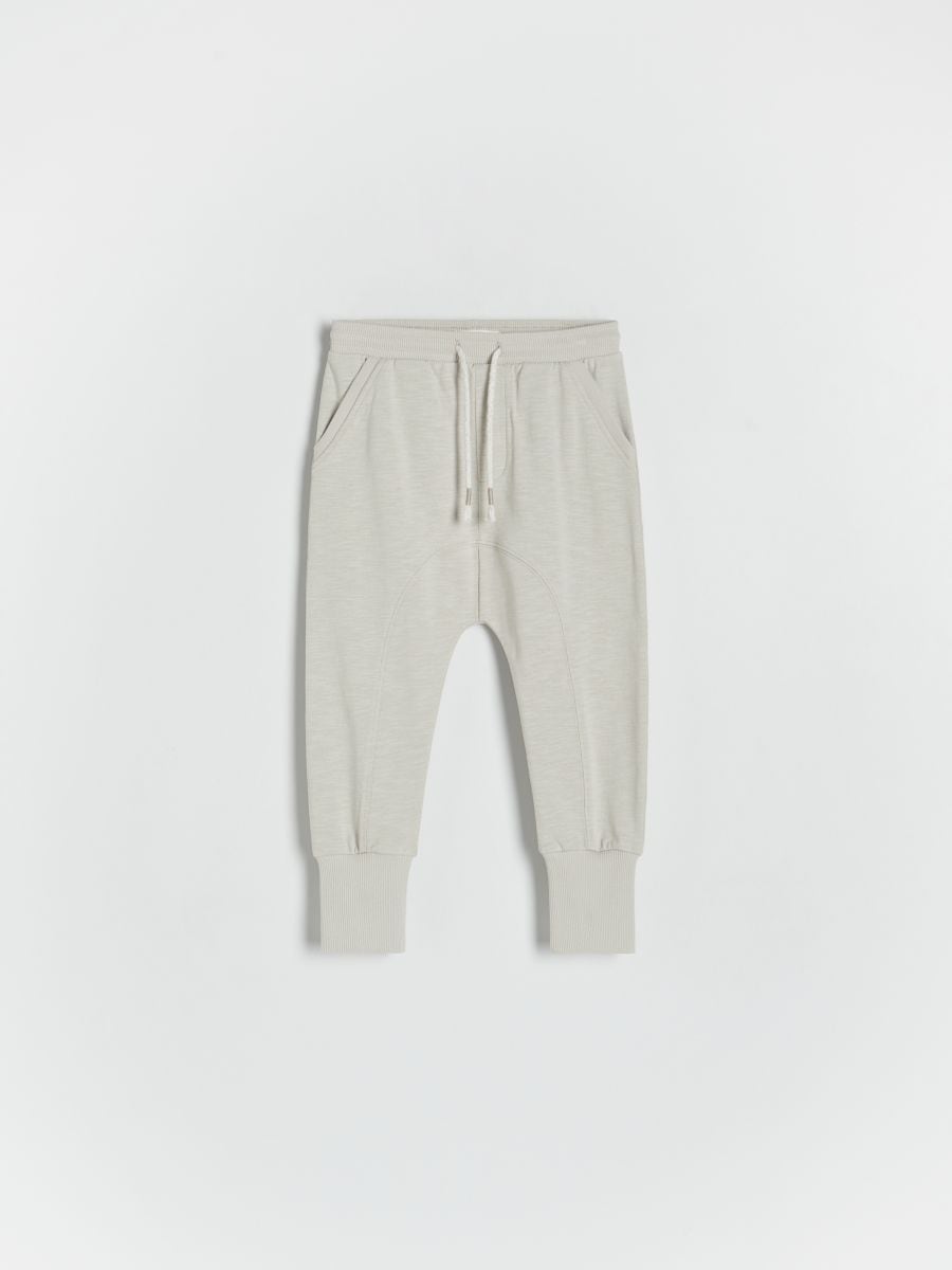 BOYS` TROUSERS - BEIGE - RESERVED