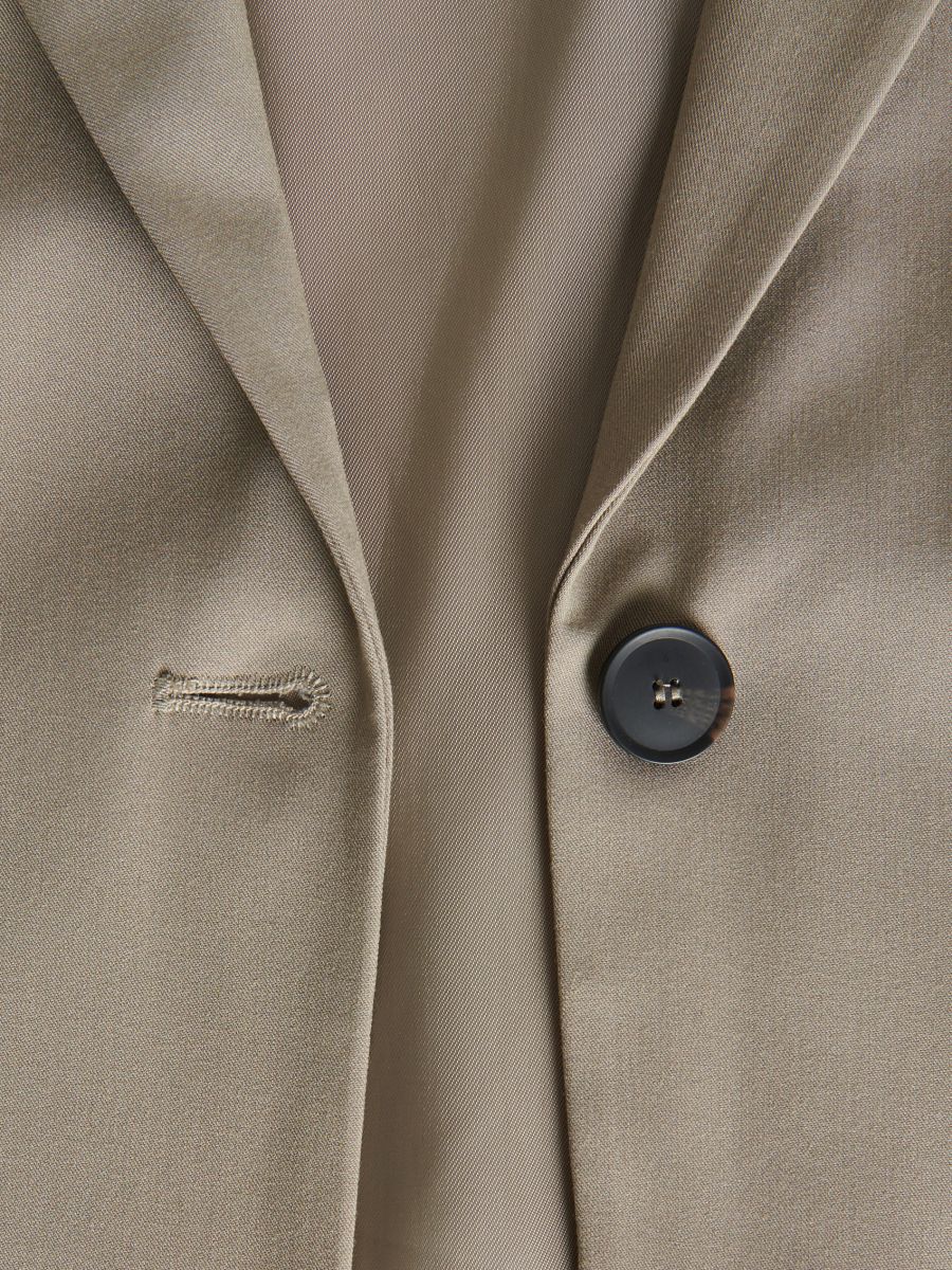 Single-breasted blazer with viscose blend - green - RESERVED - 6