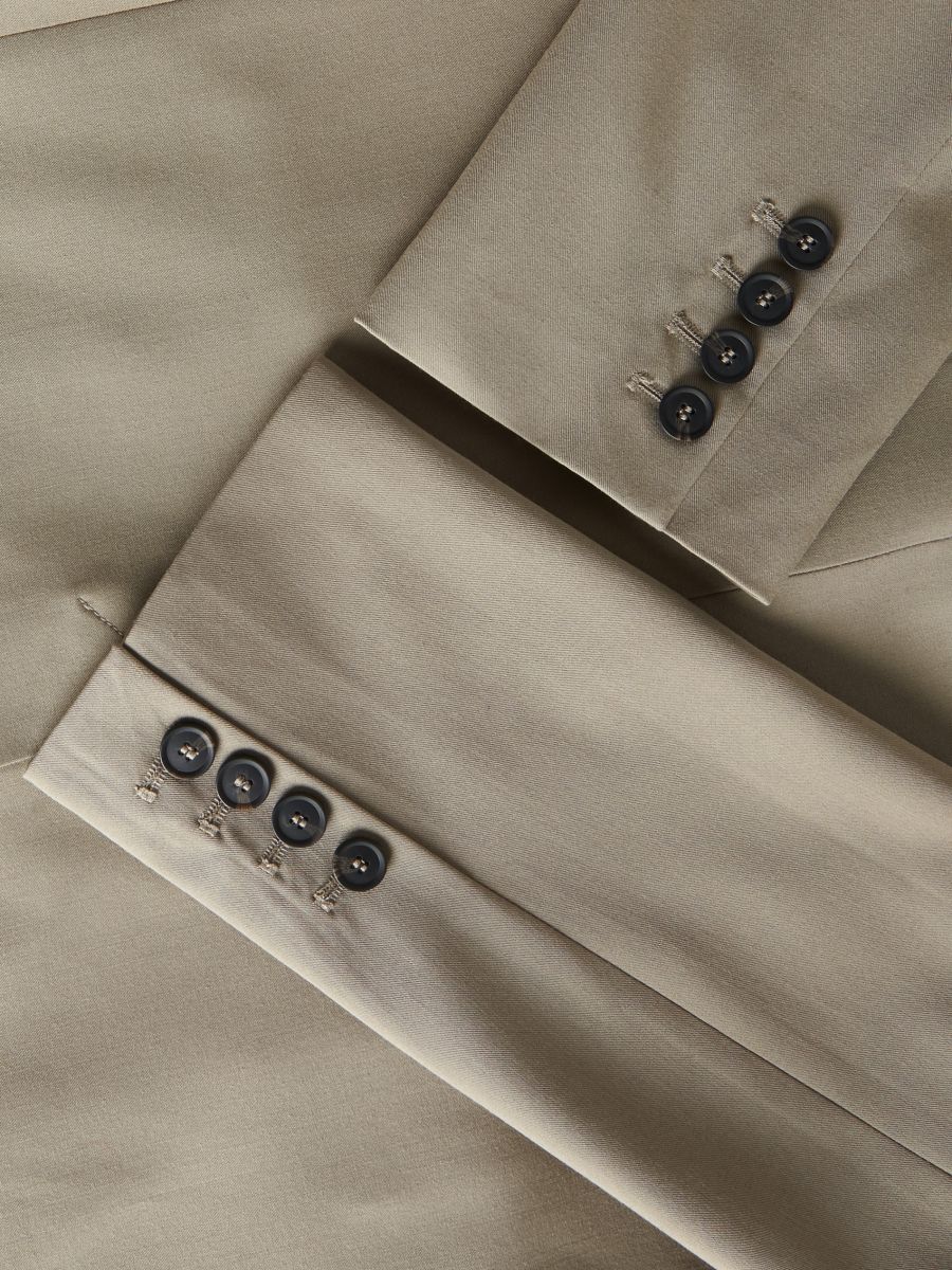 Single-breasted blazer with viscose blend - green - RESERVED - 7