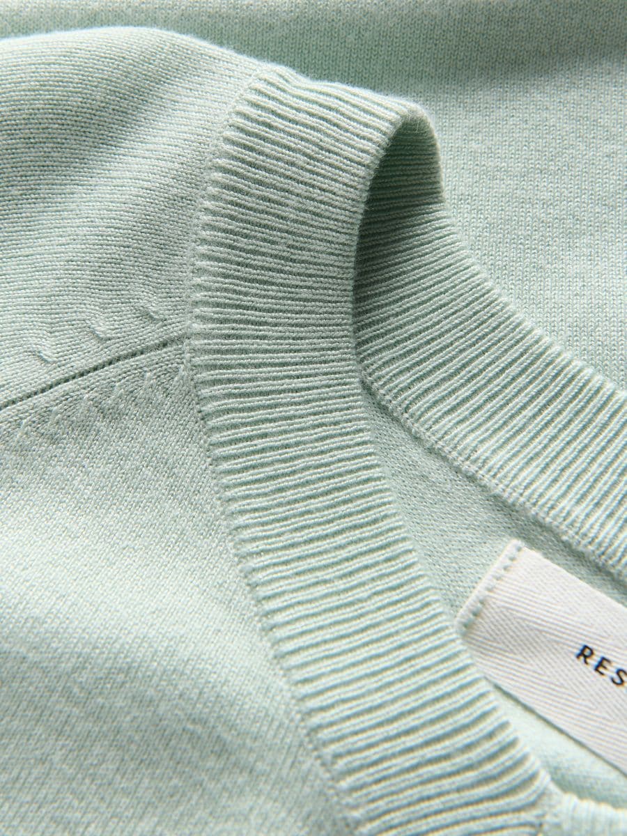 Plain viscose rich jumper - pale green - RESERVED - 2