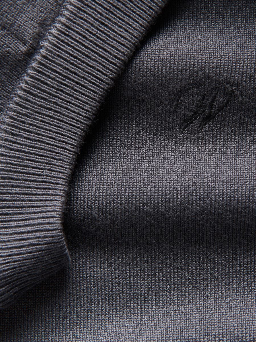 Plain viscose rich jumper - dark grey - RESERVED - 7