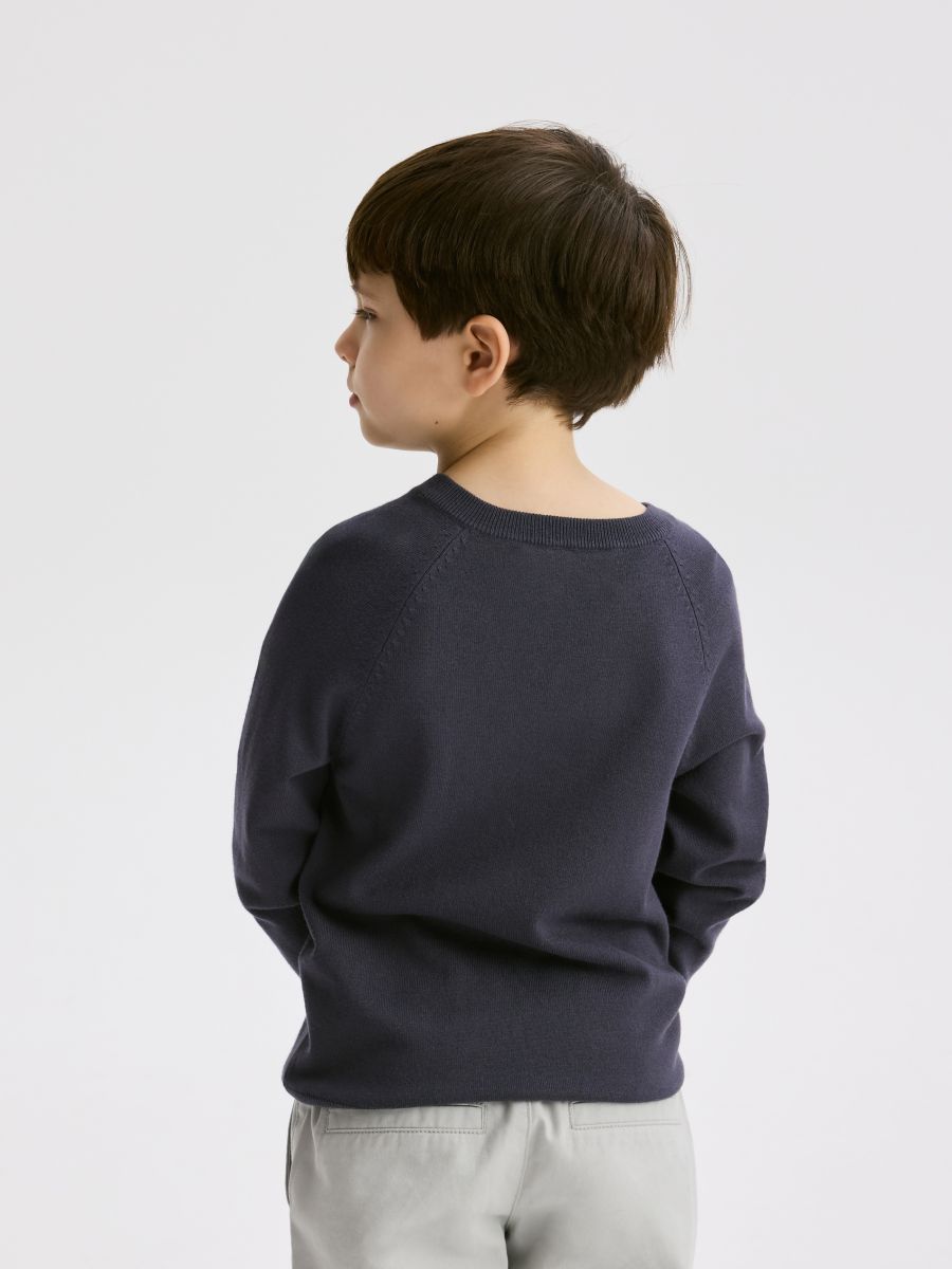 Plain viscose rich jumper - steel blue - RESERVED - 5