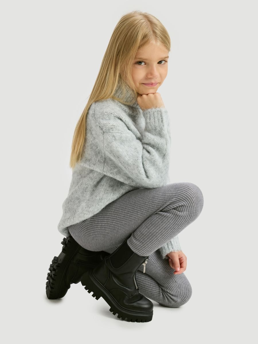 Pletene viscose helanke - sivo - RESERVED