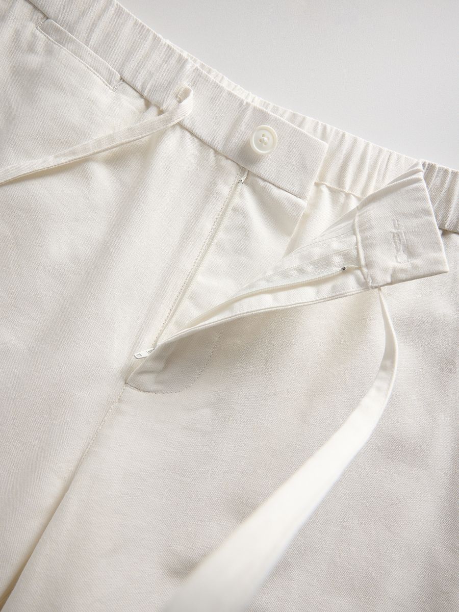 Regular shorts with linen blend - white - RESERVED - 5