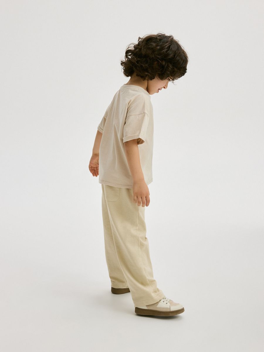 Sweatpants with stitching - nude - RESERVED - 5