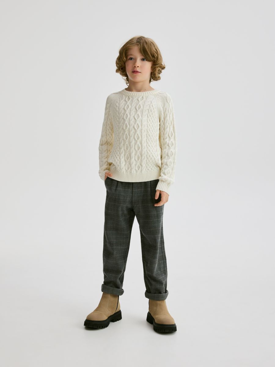 BOYS` SWEATER - krem - RESERVED