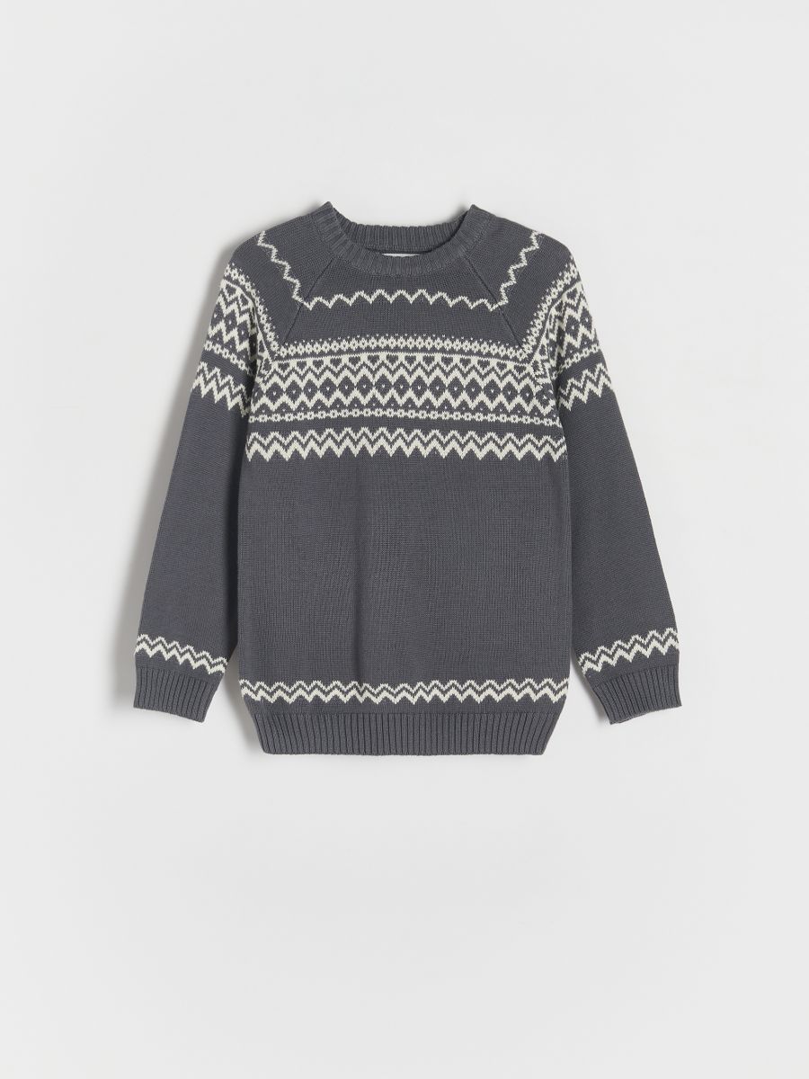 Winter motif jumper - dark grey - RESERVED