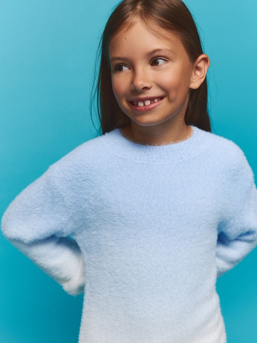 Ombre sweater - pale turquoise - RESERVED