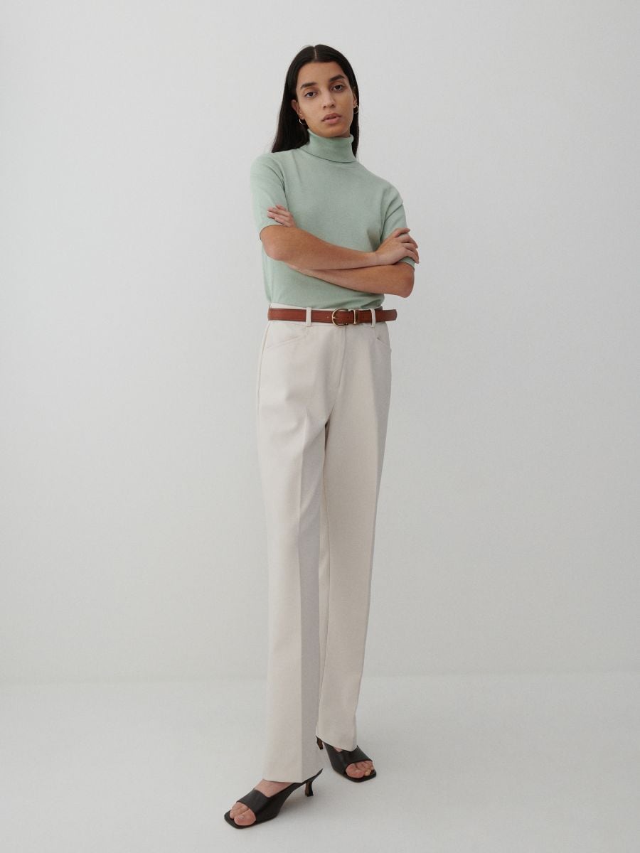 Short sleeve turtleneck - mint green - RESERVED - 2