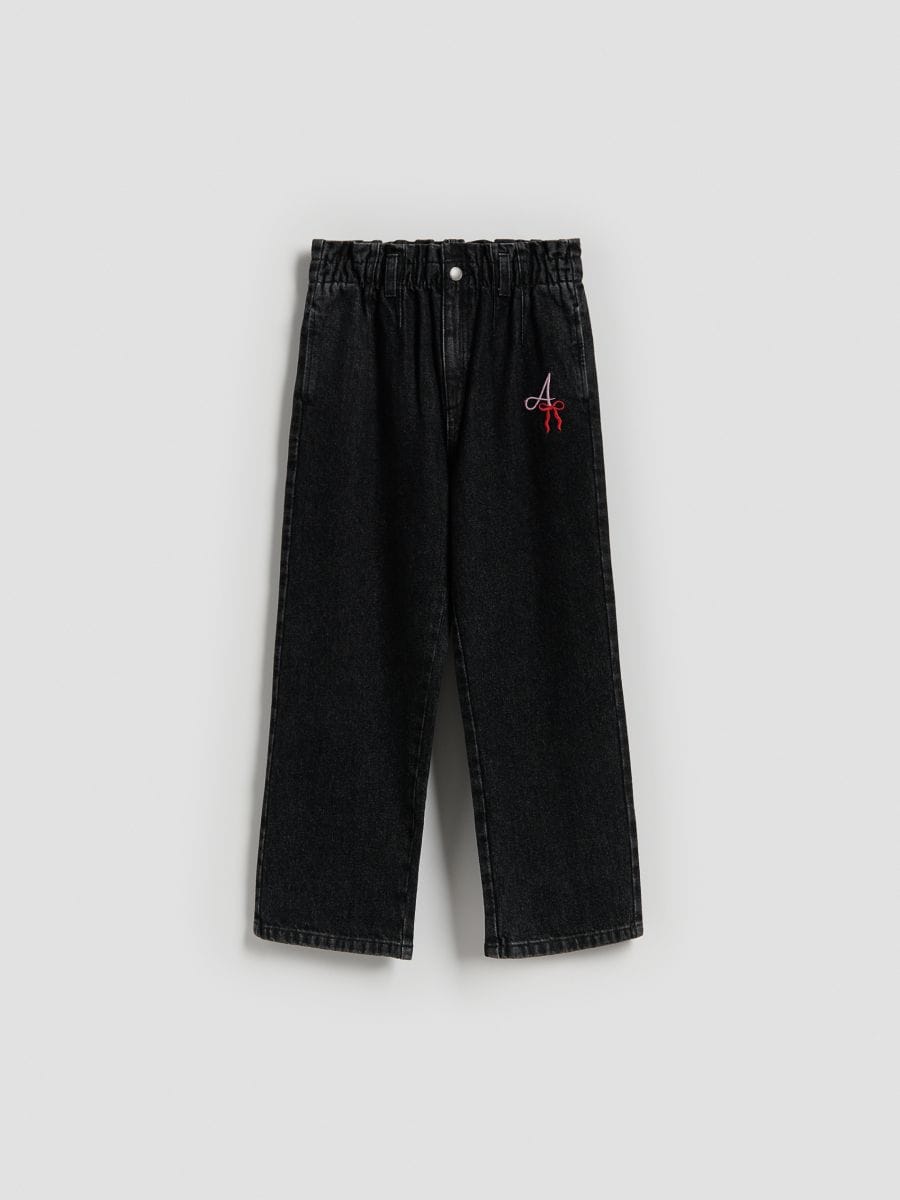GIRLS` JEANS TROUSERS - melns - RESERVED