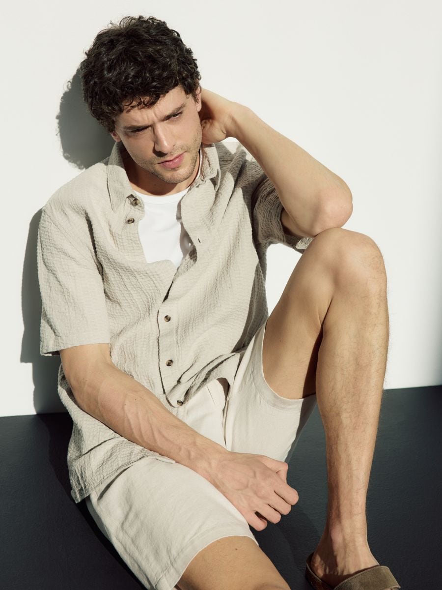 Regular chino shorts - beige - RESERVED - 2