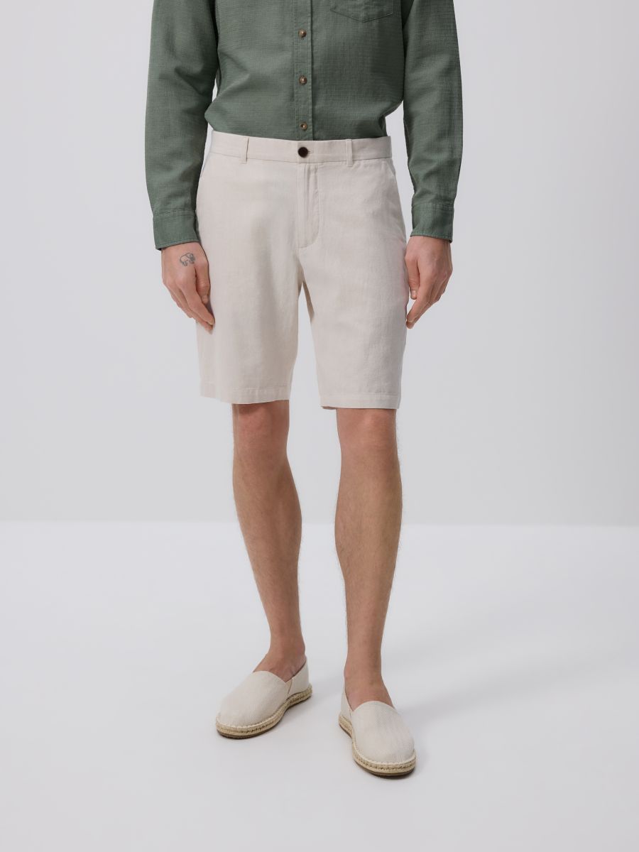 Regular chino shorts - beige - RESERVED - 4